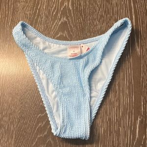 Blue bathing suit bottoms